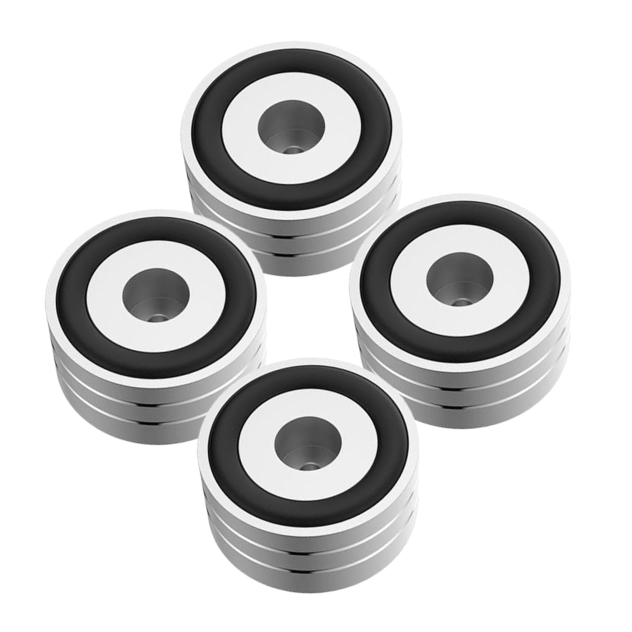 SEWOART Aluminum Speaker Feet Pads Non-Skid Rubber Rings for Stereo Sound Isolation