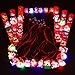 Produktbild Blulu 24 Stück Weihnachten LED Lichterkette mit Armband und blinkenden Ringen für Weihnachten Dekoration