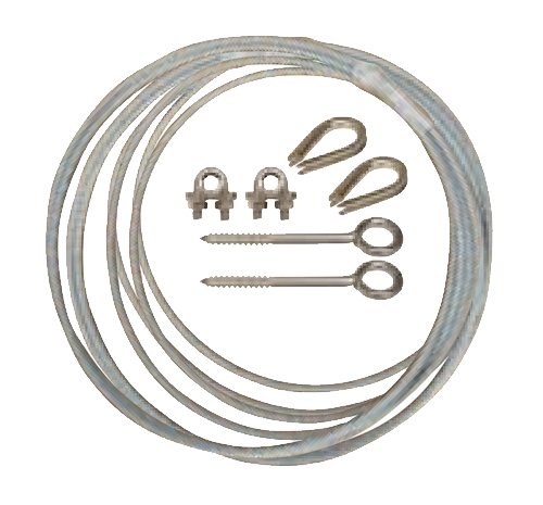 J&D HK163 Cable Support Kit with 100' Cable with Clamps & Hardware