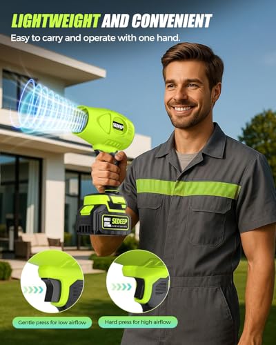 Leaf Blower Cordless with Battery and Charger, 980,000 RPM, Extended Nozzle, Lightweight Handheld,Blower for Patio Cleaning,Leaves and Dust,Birthday Gifts for Men Dad Husband for Home3 - Image 6