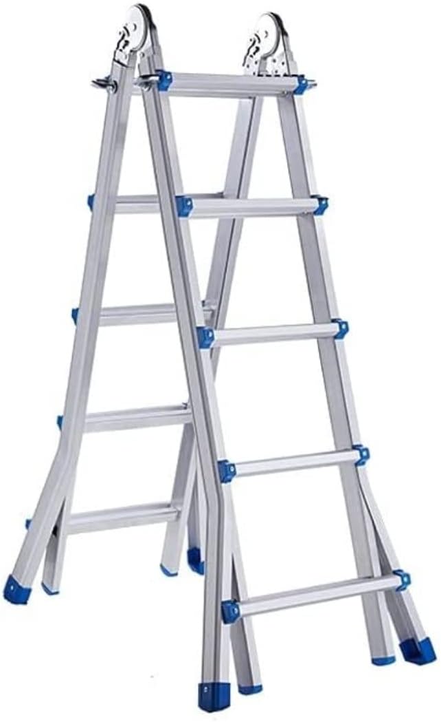 Step Ladder Folding Ladder Telescopic Ladder Portable Ladders Aluminum Step Ladder Step Extension Ladder for Family Daily Folding Ladder Telescopic Ladder(Size:4 Step)