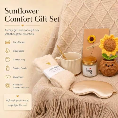 Women's Birthday Self-Care Gift Basket, Sunflower-Themed Sunshine Gift Sunshine Care Gift Set,Christmas Birthday Gift, Dedicated to Women, Mothers, Best Friends, Wives - Image 2