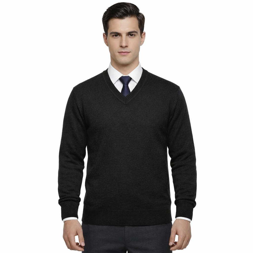 multiwa Men's Wool V Neck Pullover Sweater | Winter Warm Woolen Sweaters for Men | Cozy Gents Full Sleeve Sweater-picture-40