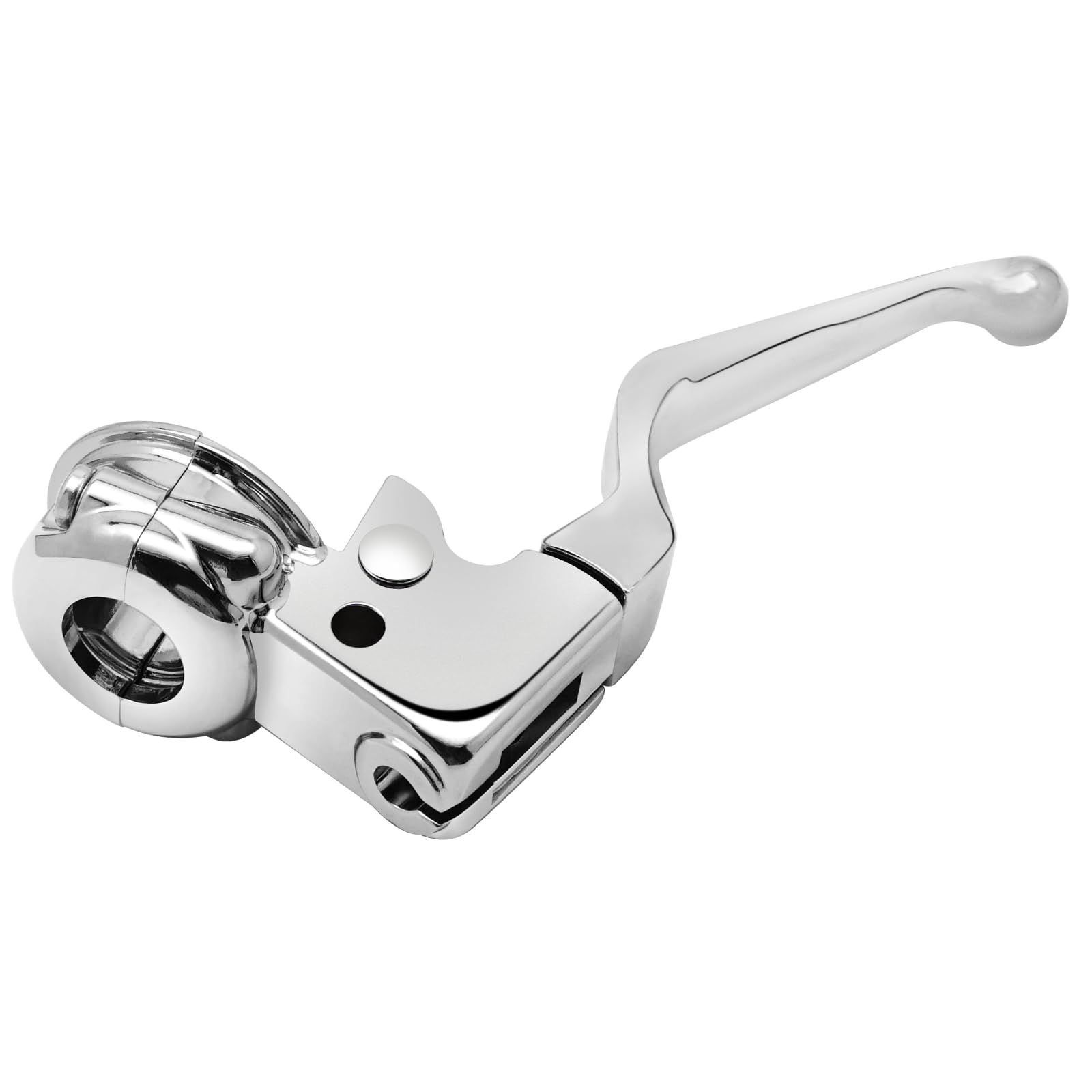 M MATI Clutch Lever & Mount Perch Bracket Assy Chrome for Harley Davidson Sportster 883 1200 Softail Dyna Electra Glide Road King Fat Boy Night Train Street Bob