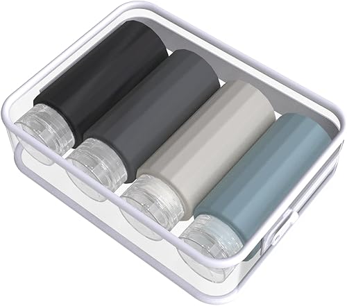 Miniatura 2 de Craftend Botellas de viaje para artículos de tocador, botellas de viaje portátiles aprobadas por la TSA, sin BPA, a prueba de fugas, exprimibles,