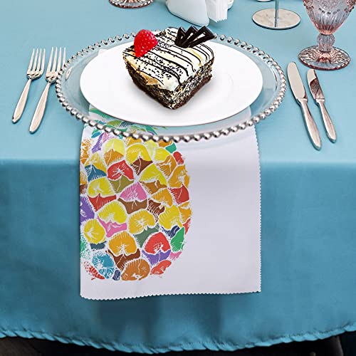 Xollar Table Cloth Napkins Set Of 6 Pretty Pineapple Dinner Napkins Cloth Washable Reusable For Holiday Cocktail Party Home Daily Wedding Decoration Table Decor 18.7X18.7Inch #TOP3