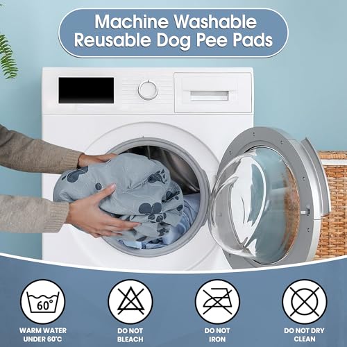 Image of Reusable Dog Training Pads 2 Packs 72'' x 72'' Washable Puppy Pads Extra Large Pet Mats for Floor Waterproof Heavy Absorbent Dog Crate Liner for Indoor Use and Large Breed Protection