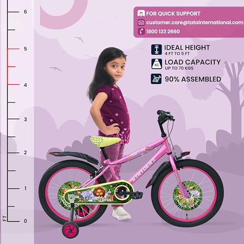 Image of Stryder Forester 20-Inch BMX Cycle for Kids | Sturdy Steel Frame | C Brakes | Rigid Suspension | Nylon Tyres | Suitable for Ages 7-13 Years | (Colour- Pink)