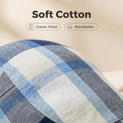 Image of 3Pcs Men's Newsboy Caps Cotton Cooling Hat Adjustable Flat Cap for Men