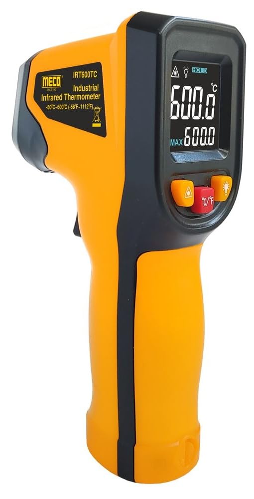 MECO IRT-600TC Digital Industrial Infrared Gun -50~600℃ Laser Pyrometer Gun Non-Contact Laser Meter Industrial Tools with AAAx2 Battery-picture-25