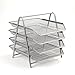 Mind Reader 4-Tier Paper Tray, Desktop Organizer, File Storage, Office, Metal Mesh, 12