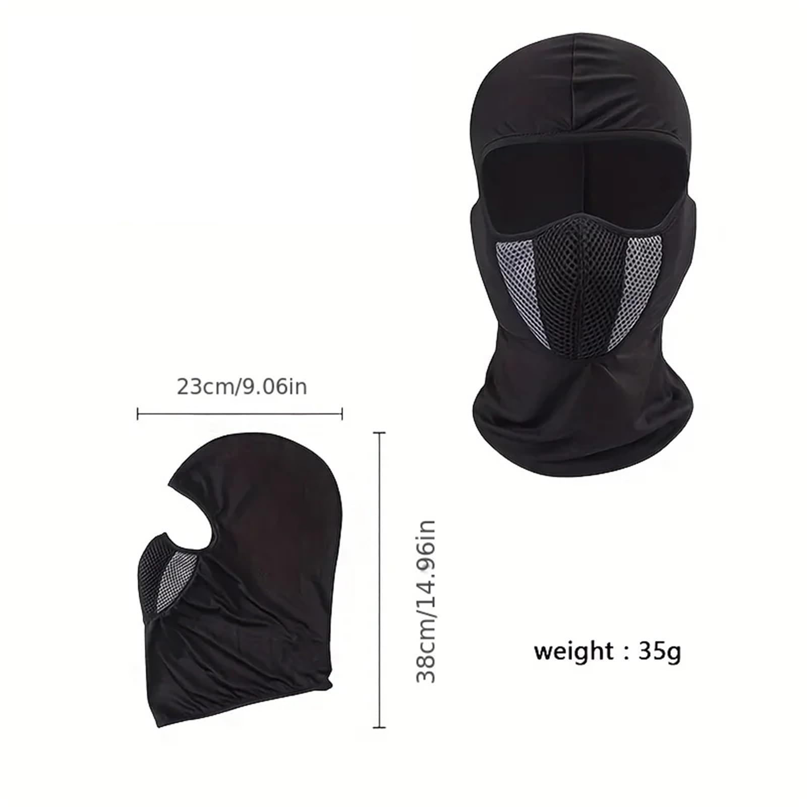Pasamontañas Pasamontañas de protección a Prueba de Viento de algodón for Hombres y Mujeres, mascarilla Completa for Cubrir la Cara y el Cuello, Equipo de Ciclismo al Aire Libre, 2 uds.