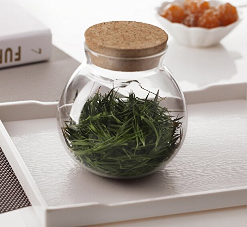 TOPWEL 500 Ml (17 Fl Oz) Round Clear Glass Favor Jar Storage Jar, with Cork Stopper TOPWEL 500 Ml (17 Fl Oz) Round Clear Glass Favor Jar Storage Jar, with Cork Stopper