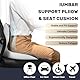 Coverado Sitzkissen und Lendenwirbelstützkissen einteilig für Bürostuhl und Autositz, Ergonomisches Memory-Schaum Rückenstütze Kissen, Ischias und Rücken und Tailbone Pain Relief Kissen