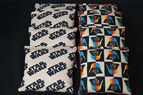 BackYardGamesUSA All Weather or Corn Filled Cornhole Bags - Set of 8 Regulation Size Duck Canvas Cornhole Toss Bean Bags (Corn Filled)