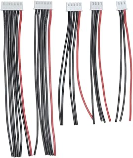 10pcs 2S 3S 4S 5S 6S Balance Connector Male Plug Extension Leads JST-XH RC Lipo Connector Adapter with 15CM 22AWG Silicone Cable (2-6s)