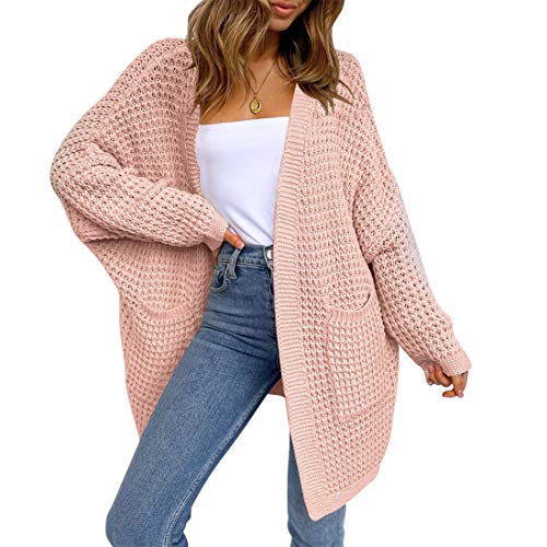 Cardigan en tricot ouvert ample à manches longues