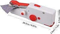 Vista 7 de Máquina de coser de mano, mini profesión DIY máquina de coser portátil a mano, máquina de coser multifuncional para el hogar, alimentación
