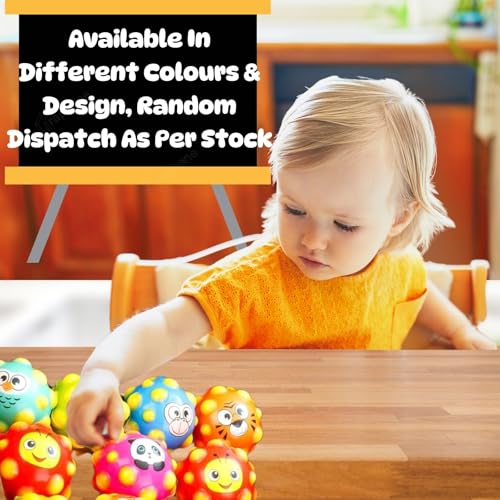 Image of Graphene Bouncing Moon Ball Soft Rubber 3D Pop Cartoon Animal Printed Space High Jumping Bubble Moon Ball for Kids Adults Pets Space Galaxy Bouncy Balls Toys (Pack of 1) Multicolour