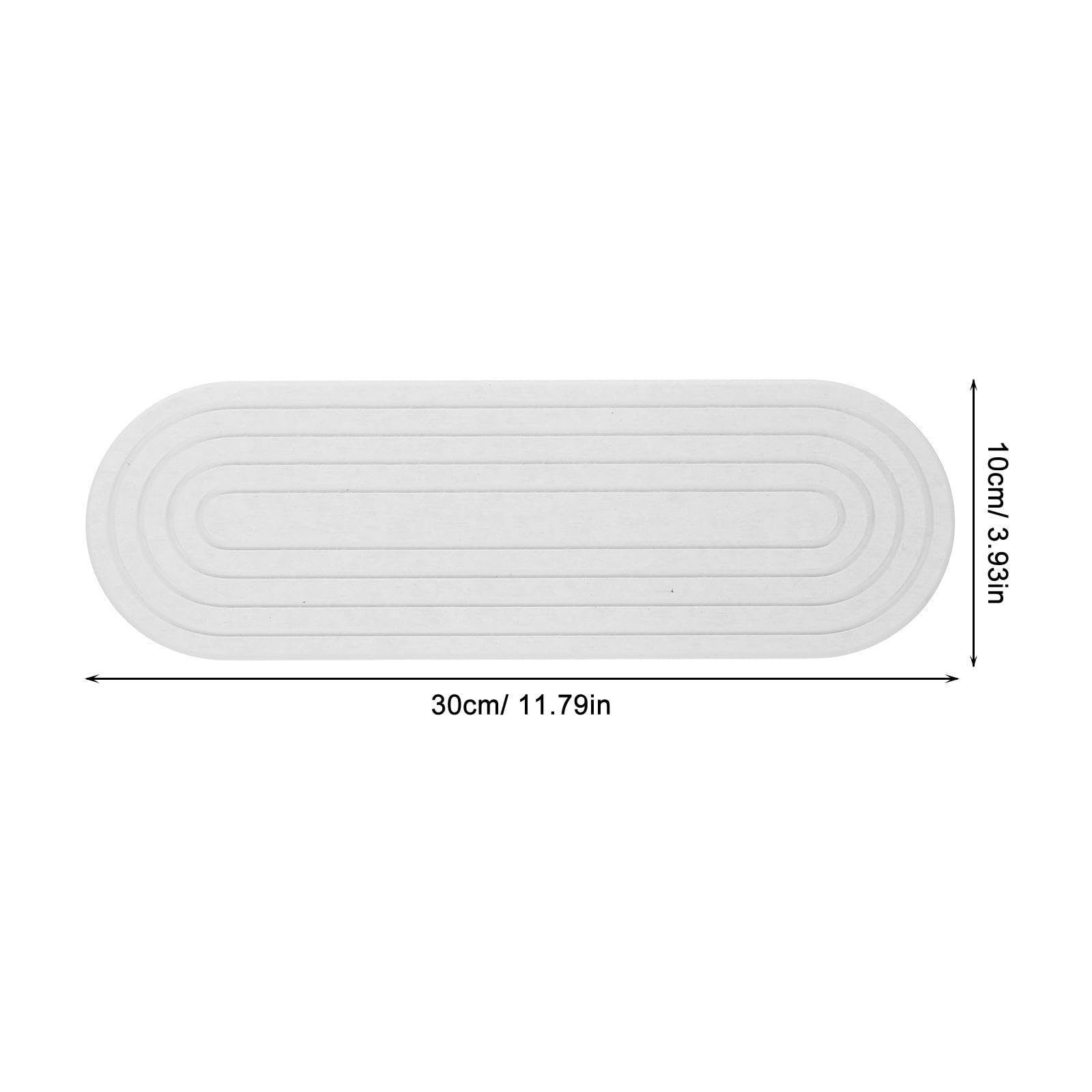 Vassoio in Pietra Diatomacea Bianco Assorbente per Bagno e Cucina Supporto in Legno Stabile e Asciugatura Rapida per Porta Bicchiere da Denti