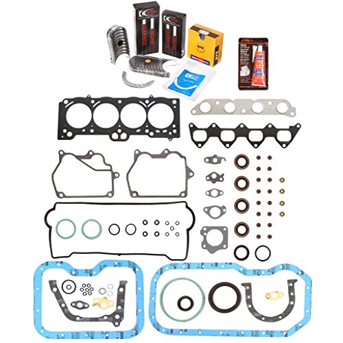 Evergreen Engine Rering Kit FSBRR2015 Fits 93-97 Toyota Celica Corolla Geo 1.8 DOHC 7AFE Full Gasket Set, 0.25mm / 0.010" Oversize Main Rod Bearings, 0.50mm / 0.020" Oversize Piston Rings
