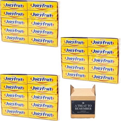 Wrigley's Juicy Fruit Chewing Gum 5 Sticks (Pack of 20) (3 Packs)