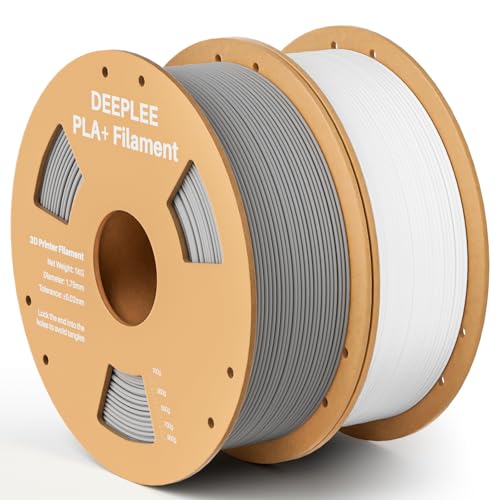 DEEPLEE PLA Plus 1.75mm Filament White/Grey 2kg Bundle