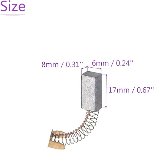 Miniatura 4 de DMiotech Paquete de 2 cepillos de carbono de 0.669 in x 0.315 in x 0.236 in para motor eléctrico