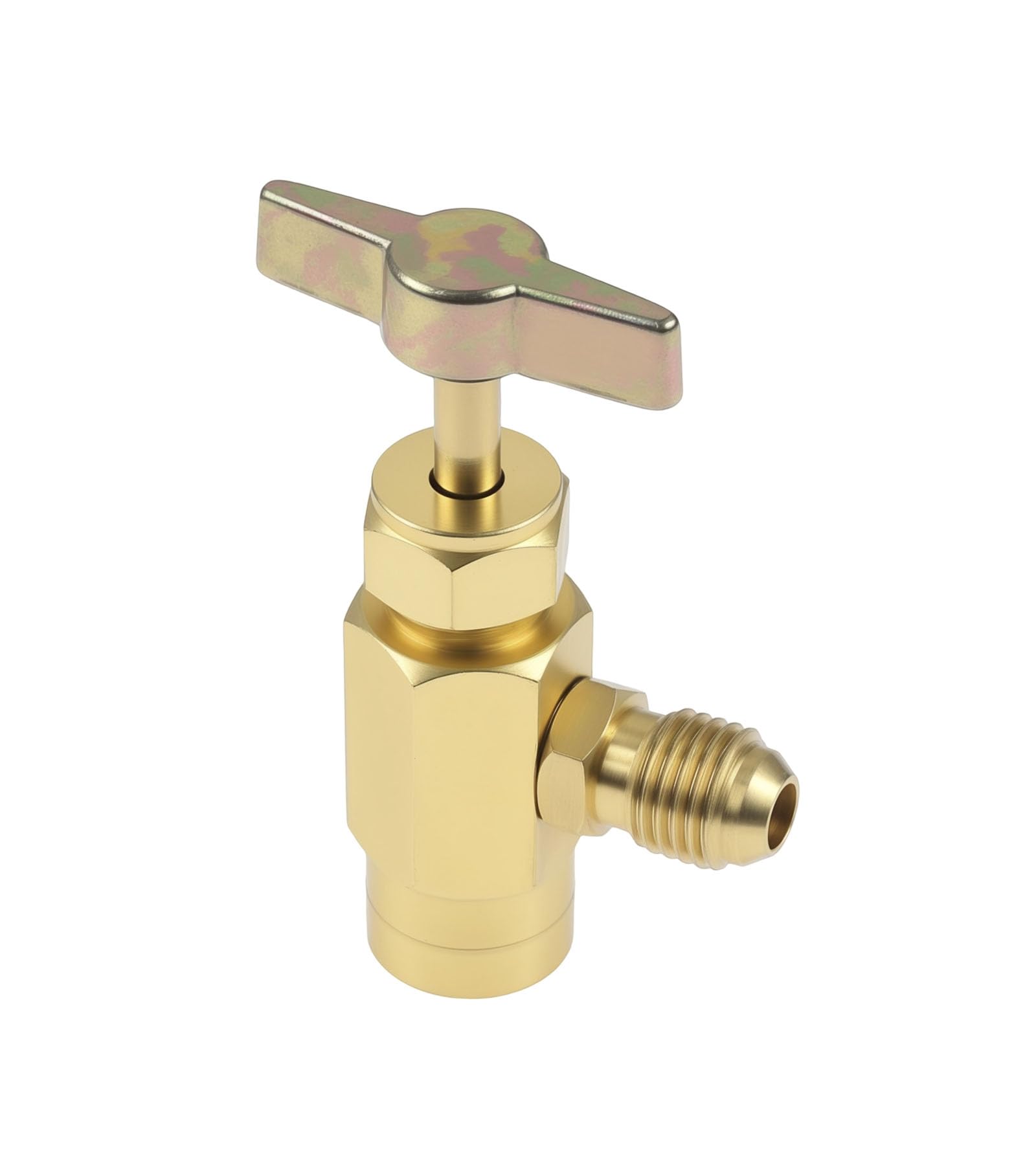 R1234YF Self-Sealing Can Tap with Left Hand Threaded, 1/2’’ to 1/4’’ SAE Dispenser Valve AC Refrigerant Bottle Opener, Fits for R1234YF Automotive Air Conditioning Charging