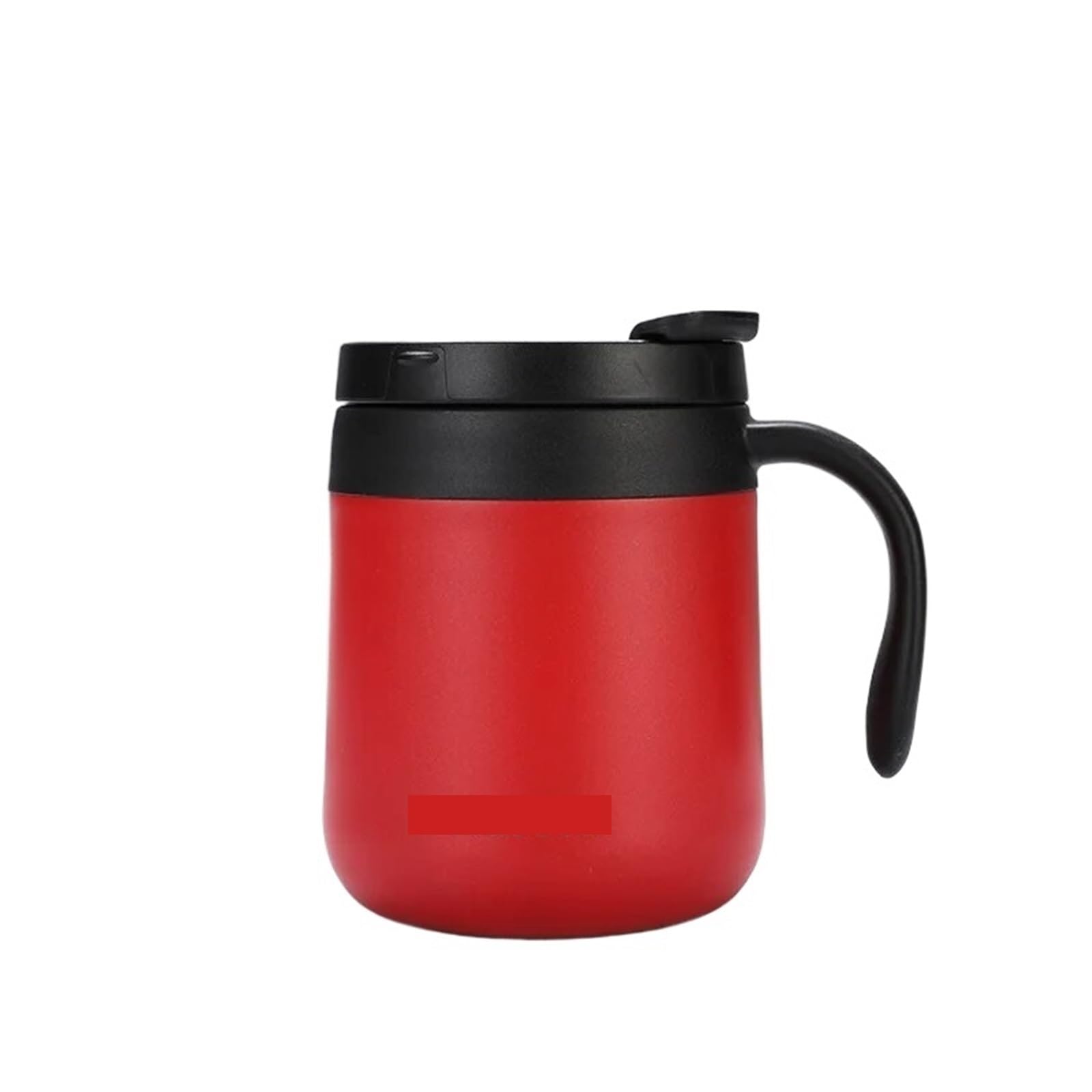 Taza de café aislada con asa, vaso acero inoxidable, tazas té labio para Casa y Oficina(500ml,Red)