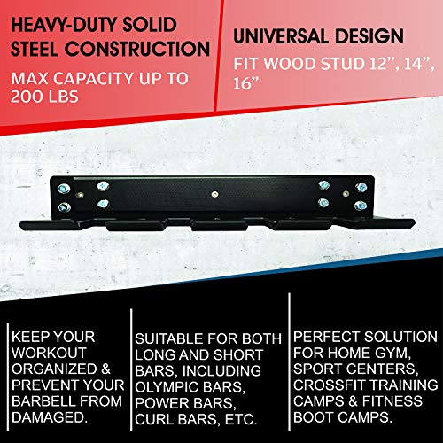 RIGERS-Vertical-Wall-Mounted-Barbell-Holder-4-Bars-Hanger-Barbells-Storage-Rack-Weight-Bar-Holder-Garage-Gym-Bar-Wall-Rack