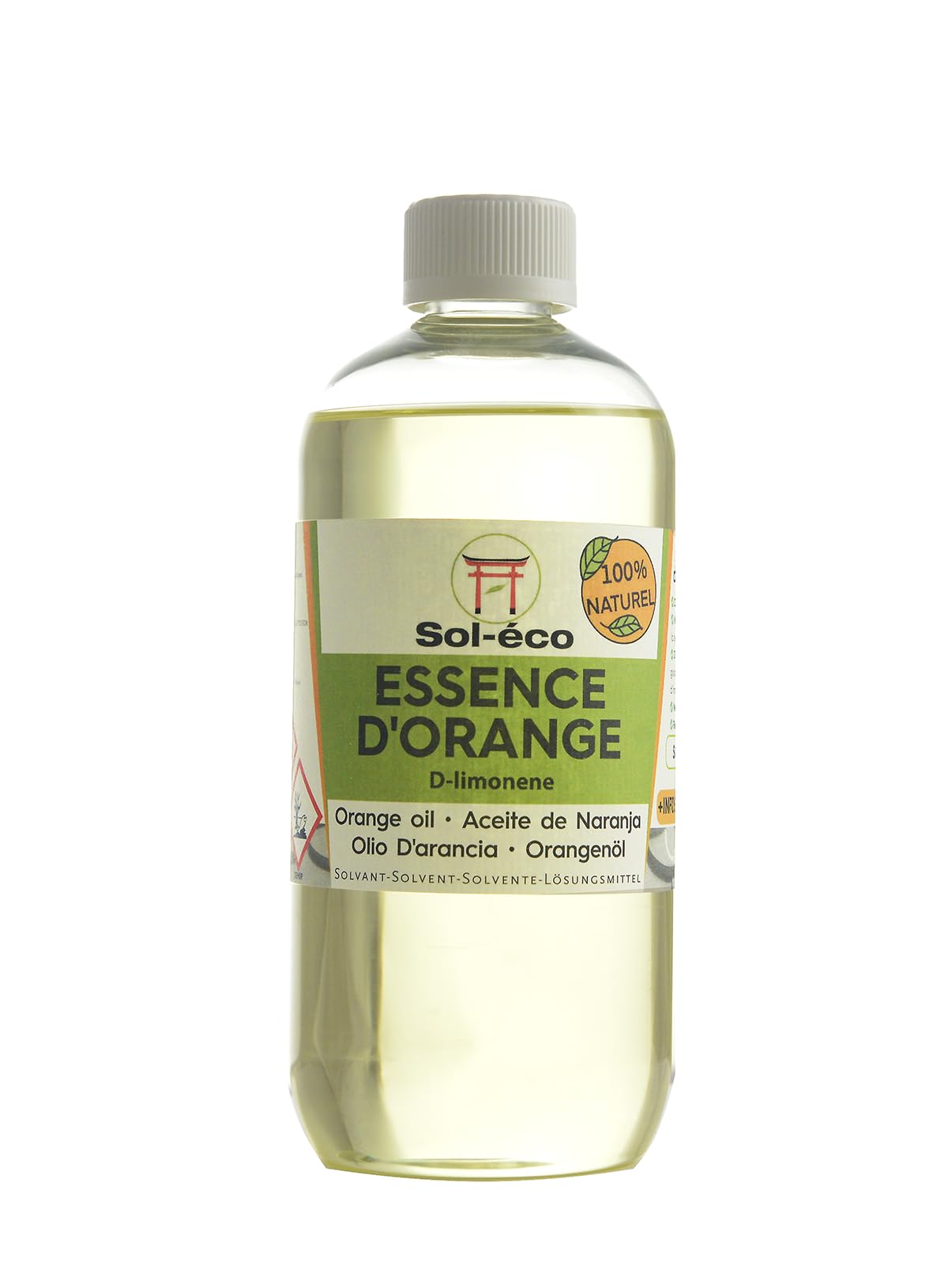 (Sol-éco) Essence d’orange pure | D-Limonène | Origine Espagne | 500ml