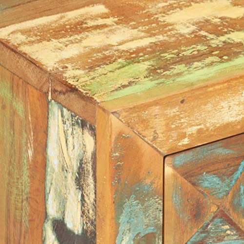 Table de Chevet en Bois de Récupération Solution Rangement Chambre Gain de Place