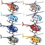 Alloy Mini Helicopters Model Toy - Police, Fire, Engineering Work, Military Helicopter - Diecast Helicopters with Spinning Propellers, Birthday Party Favors for Kids (8)
