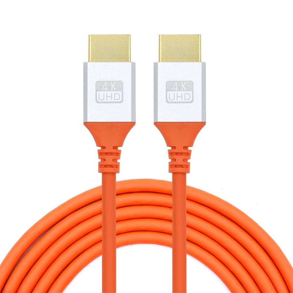 cablecc Ultra Soft High 4K HDMI to Standard HDMI Flex HDTV Cable Hyper Super Flexible Cord High Speed Type-A Male to Male for Computer HDTV 200cm
