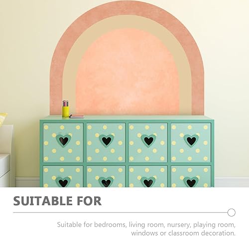 Miniatura 8 de Uonlytech Adhesivos de pared para dormitorio, calcomanía bohemia para decoración de pared del hogar, cabecera de medio círculo, decoración bohemia,