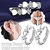 YYCFB 1 Pair Acupressure Slimming Earrings, Magnetic Acupressure Earrings, Non Piercing Acupressure Slimming Earrings for Weight Loss Joyark #2