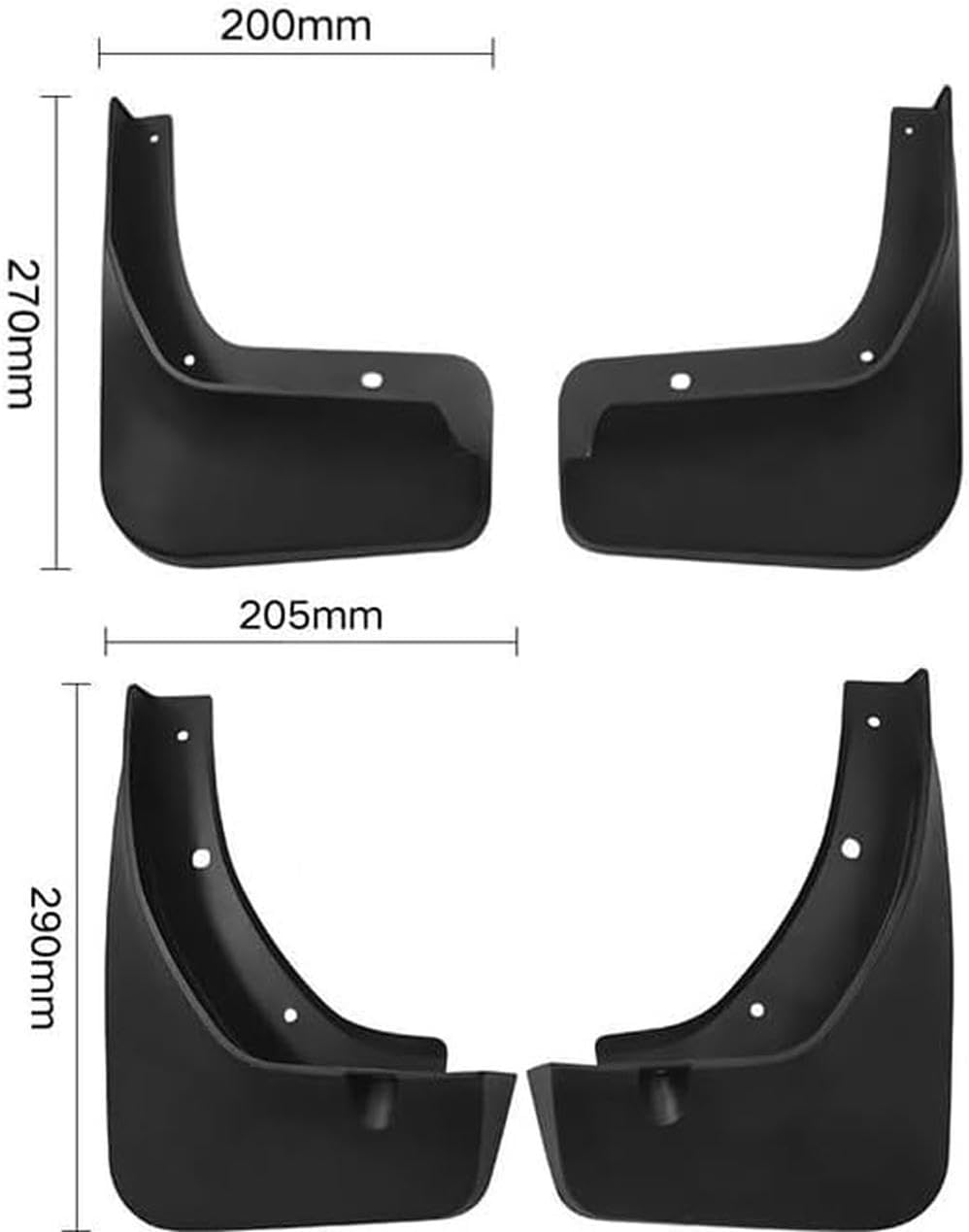 4Pcs Car Mud Flaps - for MG ZS 2020 2021 2022 2023 2024 2025 Front Rear ​Fenders Wheel Splash ​Guards Mudguards