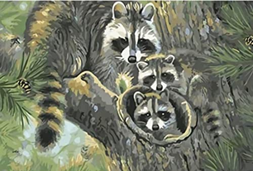 Kit Point de Croix Cadeau Noël Broderie Ours et fleurs pour débutant couture 40 * 50cm