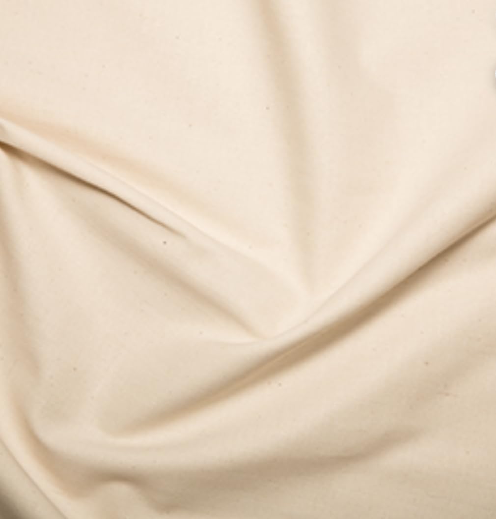 Pyrhan Ltd Calico Fabric by the Metre – 100% Natural Cotton Fabric for Sewing, Dressmaking, Embroidery, Upholstery, Lining, Quilting & Craft Projects (Medium-96Inch)