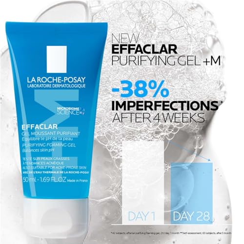Image of La Roche-Posay Effaclar Purifying Gel Face Wash for Acne-prone skin, 50ml (Pack of 2)