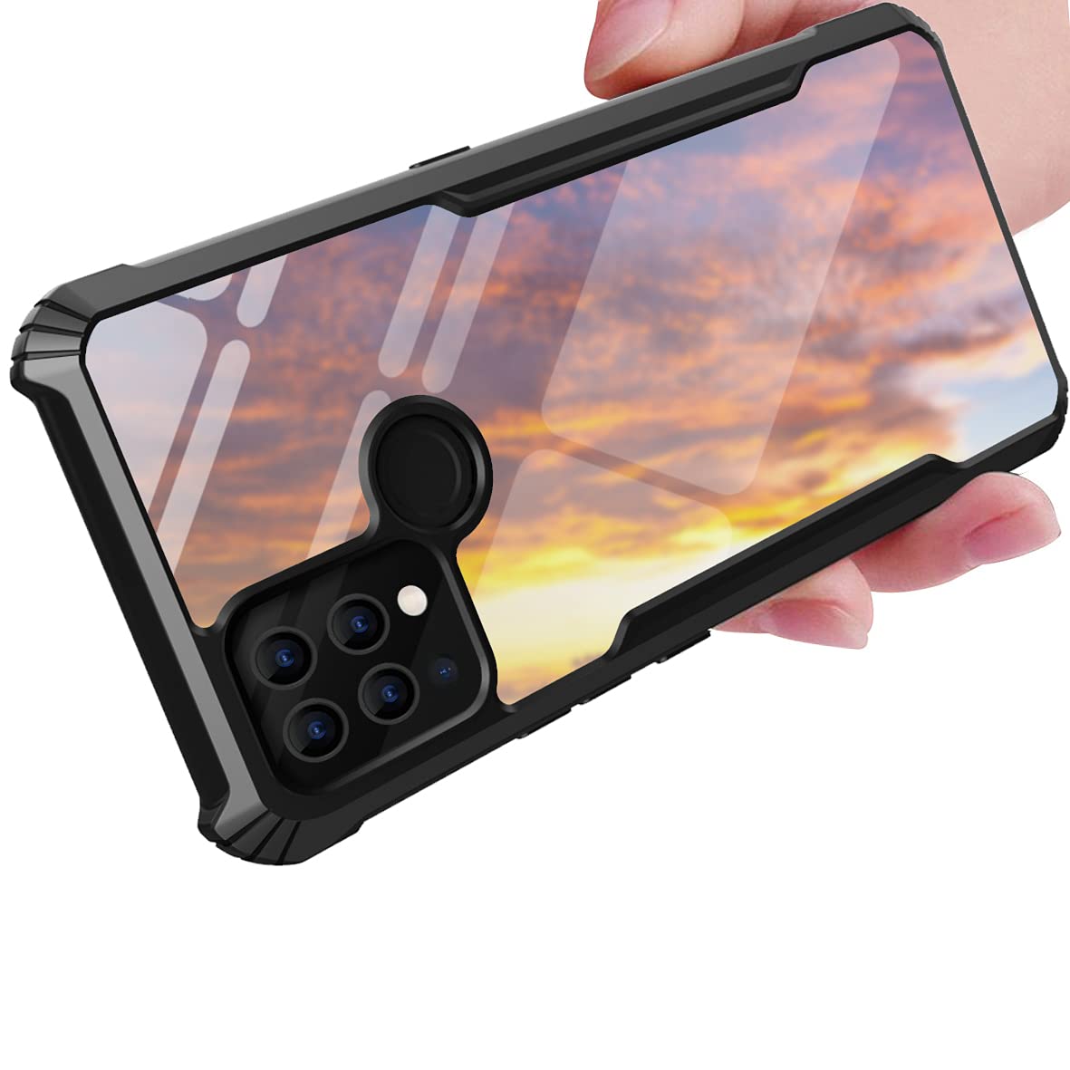 Lustree Ultra Thin Clear PC Back with TPU Phone Back Cover Case Military Grade Back Cover Case for Tecno Pova (B09D3WDBN5) Amazon Price History, Amazon Price Tracker