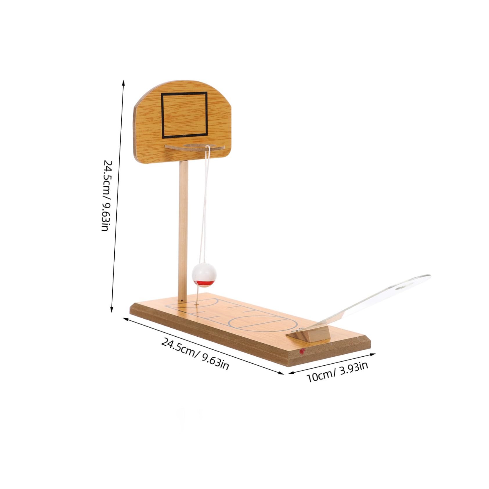 IMIKEYA Wood Desktop Basketball Toy Baby Sports Toys Boys and Girls Educational Game Small Basketball Set