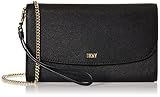 dkny purse black leather  DKNY Sidney Clutch Geldbörse 20 cm