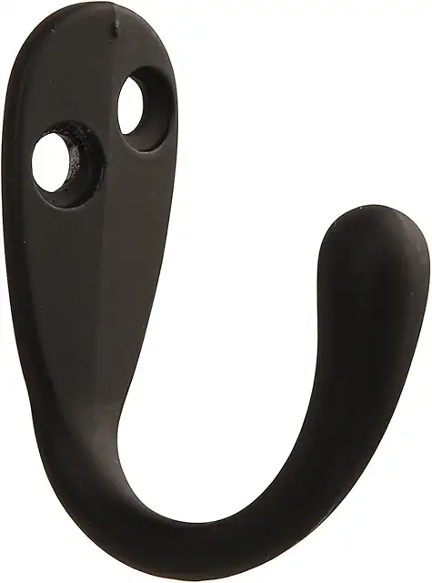 HASWARE 6-Pack Matte Black Coat Hooks - Heavy Duty Wall Mounted Blue Hooks