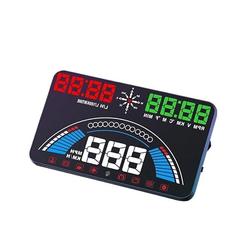 Car-Mounted HUD Head-Up Display Universal OBD Speed/Water Temperature Compass HD Display