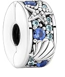 PHCLASY Clip di Stelle Marine e Conchiglie Charm in per bracciale Collana Charm Dangle per Donne Regali di Compleanno Argento Sterling