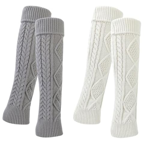 QKURT Women's Warm Knitted Leg Warmers Cover