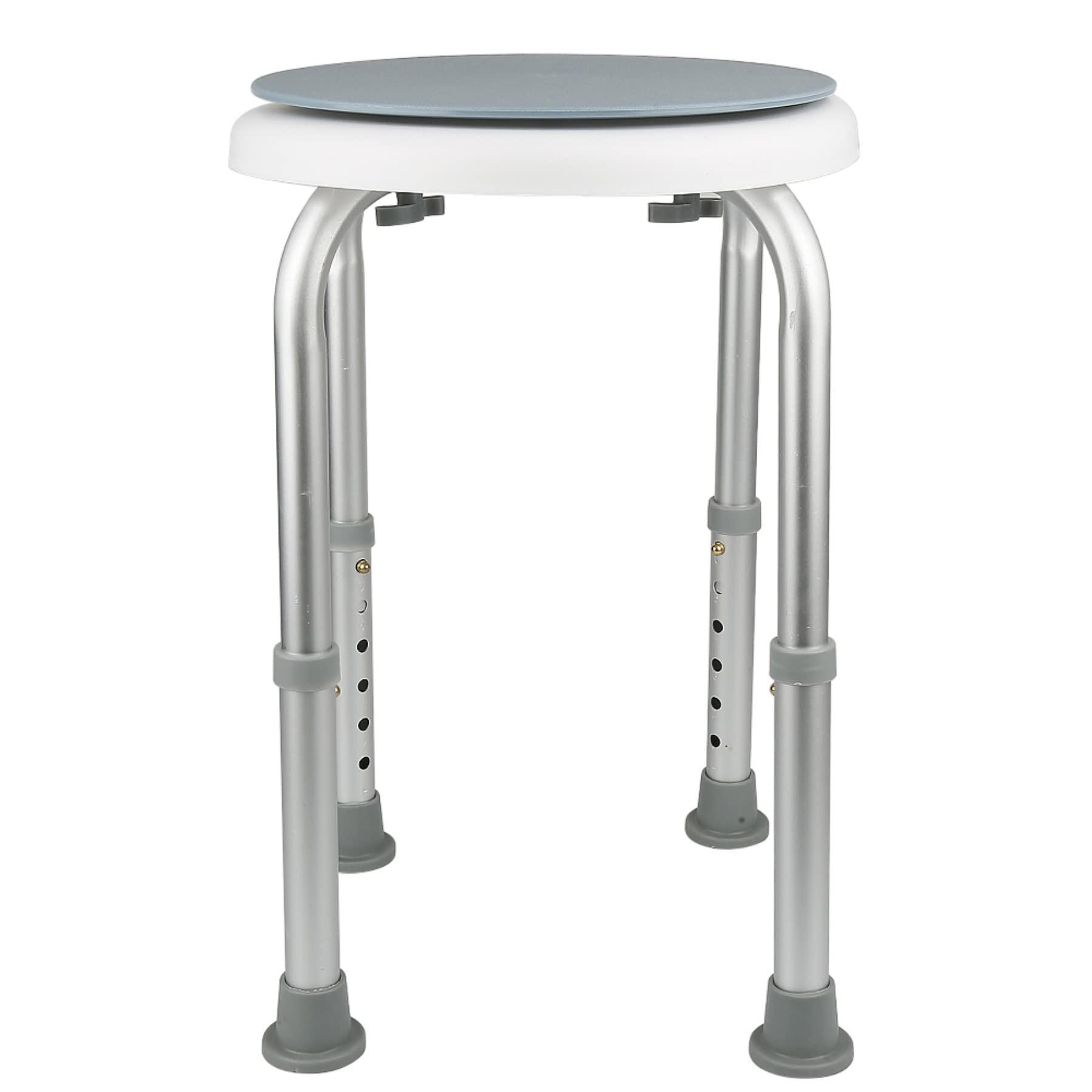 Round Swivel Comfort Bathroom Stool – Height Adjustable Non-Slip Shower Stool – Chairs for Elderly Showers Easy Access and Transfer – Assembly Without Tools, 360 Degrees