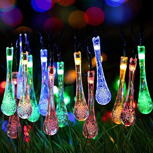 Berocia Solar String Lights Outdoor Waterproof 30 Led Camping 20Ft 8 Modes Color Changing Novelty Patio Fairy String Lights Decorative For Christmas Cafe Garden Backyard Balcony Porch #TOP1